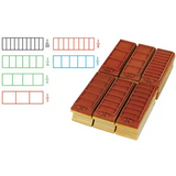 Rectangle Fraction Stamps 6p