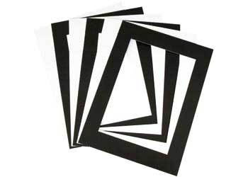Pre-cut Art Frames Black & White A5 - Pack of 10