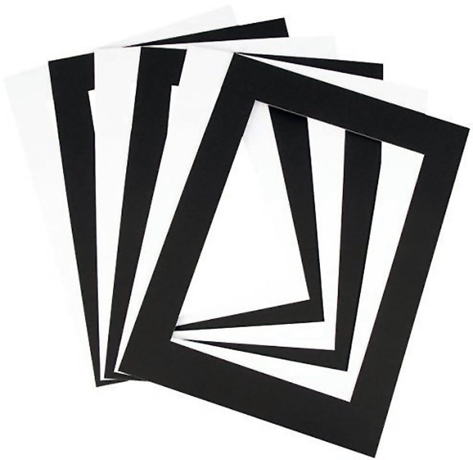 Pre-cut Art Frames Black & White A4 - Pack of 10