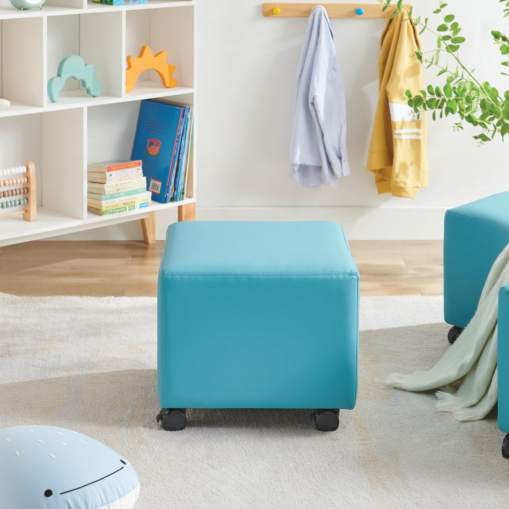 Ergerite Square Ottoman - Blue