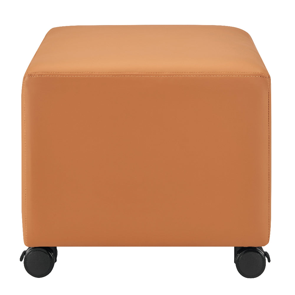 Ergerite Square Ottoman - Terracotta