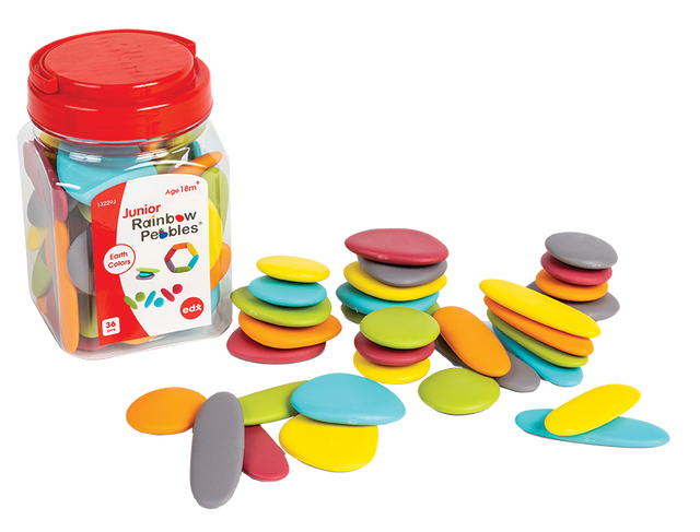 Junior Rainbow Pebbles - Earth Colours - 36pc