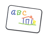 Double-Sided A4 Magnetic Mini Whiteboard - Dark Blue Frame