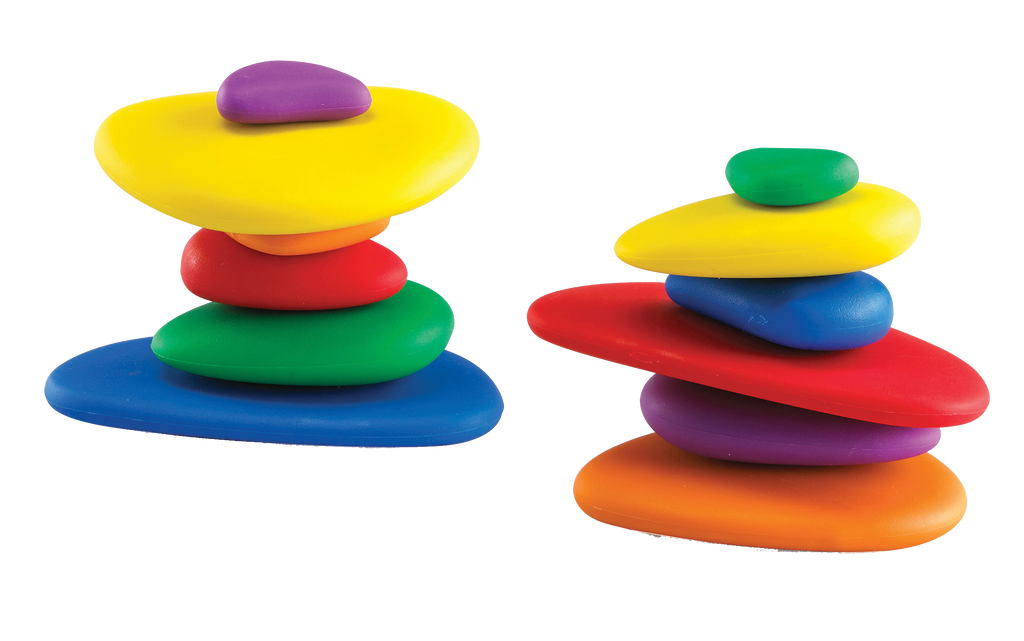 Rainbow Pebbles - Set of 36 in Plastic Container