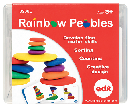 Rainbow Pebbles - Set of 36 in Plastic Container