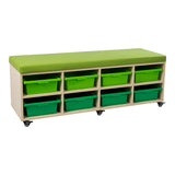 8 Bay Mobile Storage Trolley With Seat
