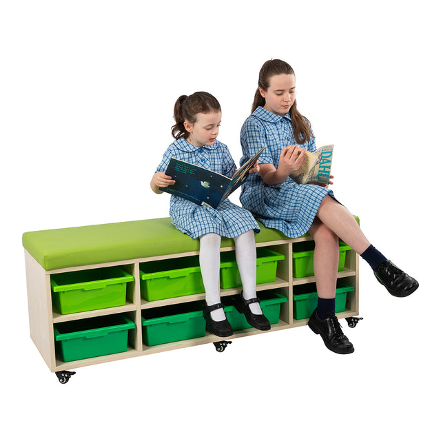 8 Bay Mobile Storage Trolley With Seat