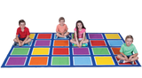Colour Squares Placement Rug - 24  Squares