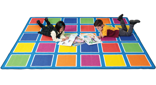 Colour Squares Placement Rug - 30 Squares – Elizabeth Richards Pty Ltd