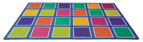 Colour Squares Placement Rug - 24  Squares