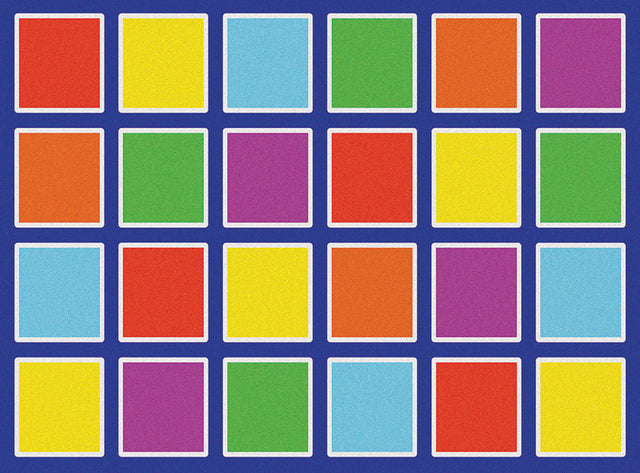 Colour Squares Placement Rug - 24 Squares – Elizabeth Richards Pty Ltd