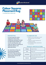 Colour Squares Placement Rug - 24  Squares