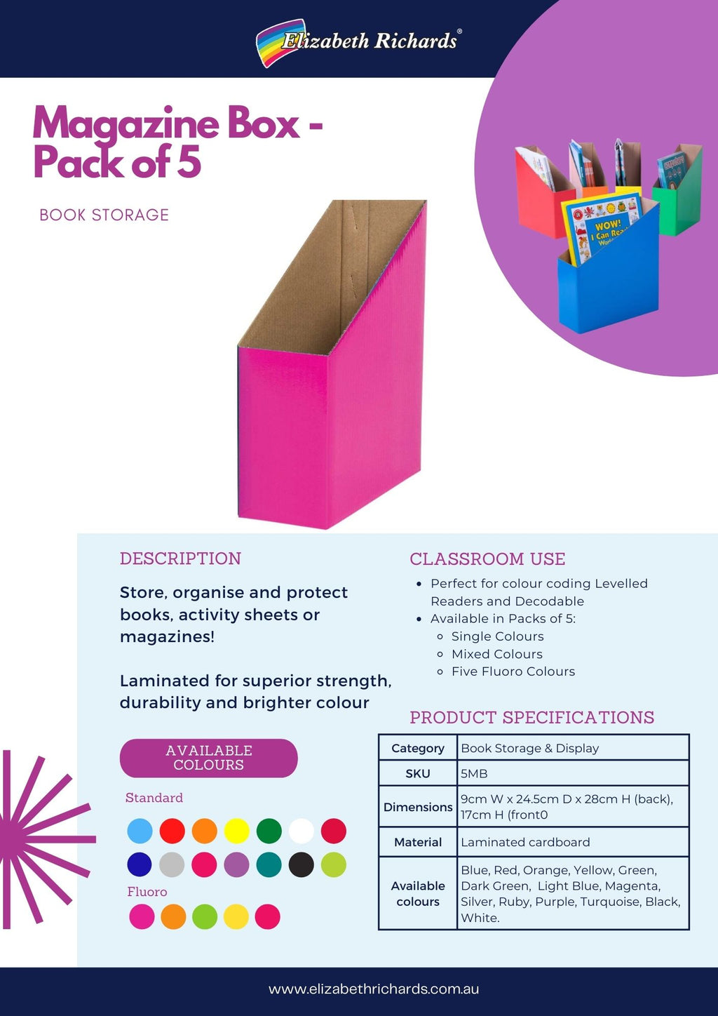 Magazine Box - Pack of 5