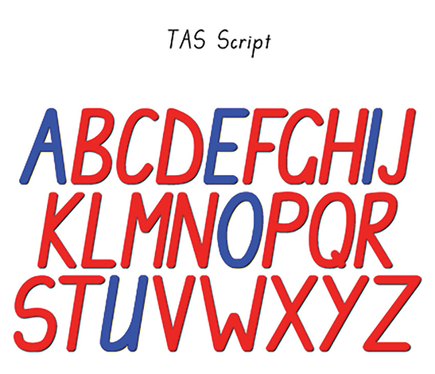 Magnetic Script Letters: TAS Style - Upper Case